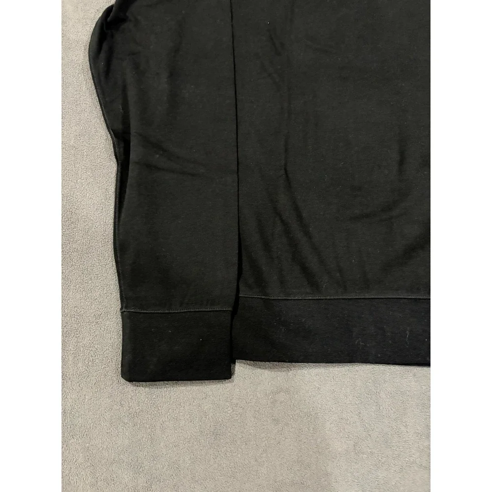 Polo Ralph Lauren Pullover Sweater Mens Medium Black Cotton Long Sleeve 1/4 Zip